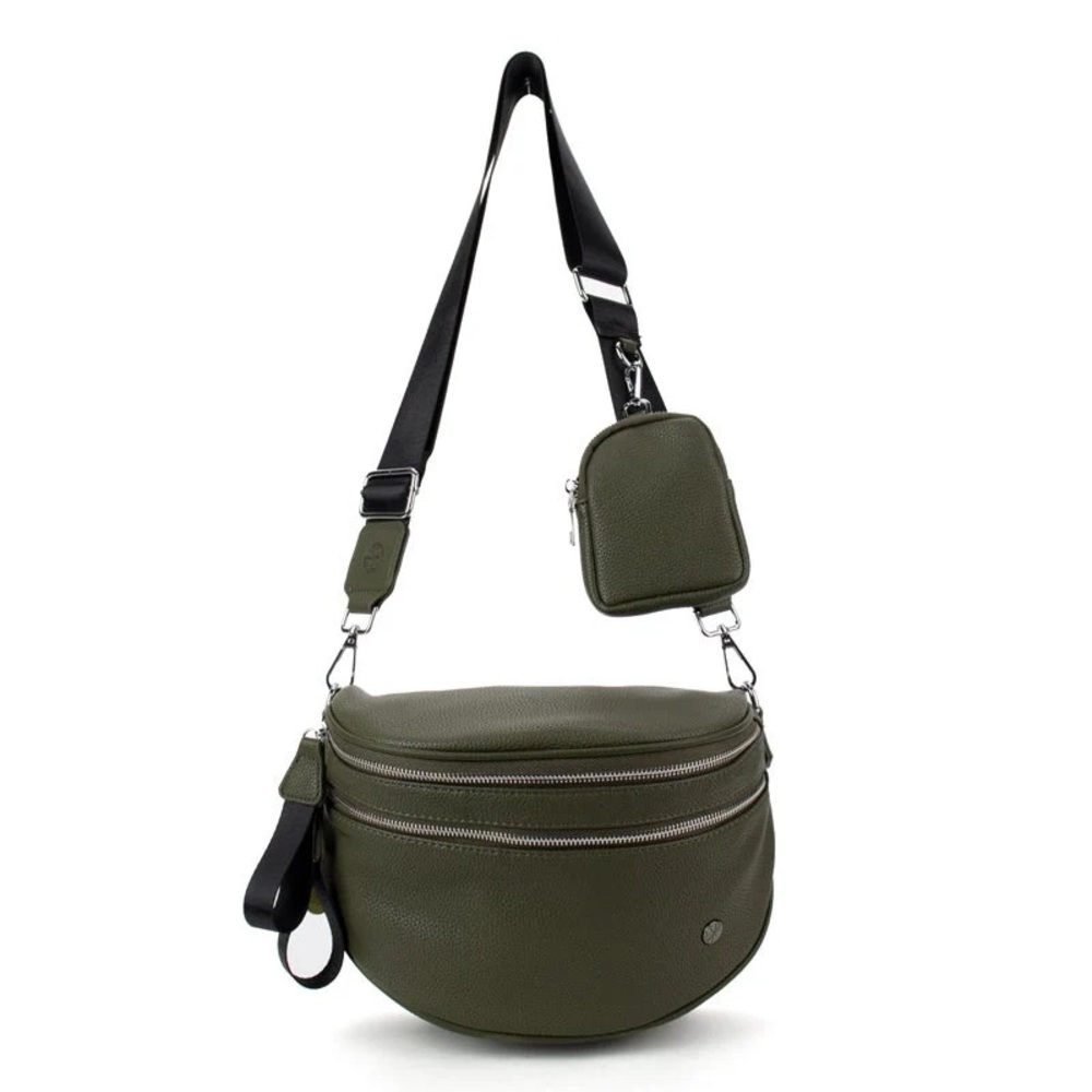 Stylish Brown Crossbody Bag with Pouch
